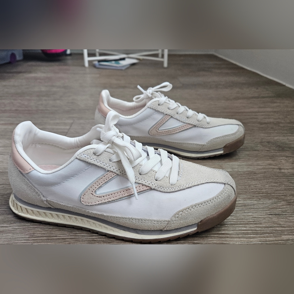 Tretorn Hailey Sneakers Size 6.5 White/ Beige/ Pink